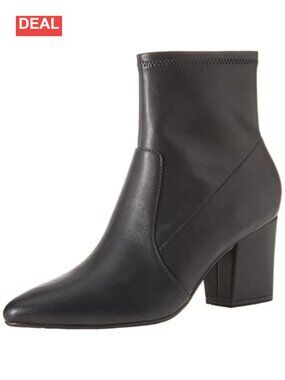 Essentials Women's Fitted Stretch Ankle Heel Boots Pointed Toe